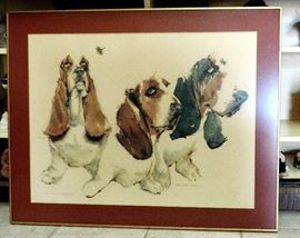 Framed Bassett Hound Print