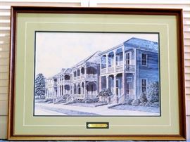"Post Office Street" Framed Print by Pam Heidt, 1981 Out of Print