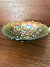 Carnival glass bowl