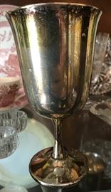 Silverplate goblet (several pairs)