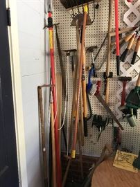 Various yard and hand tools