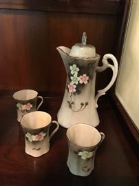 Chocolate pot and cups