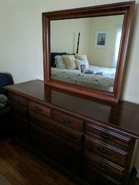 dresser and mirror