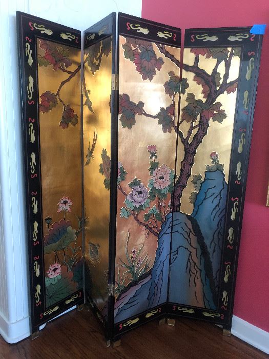 Beautiful Chinoiserie  Screen both sides 