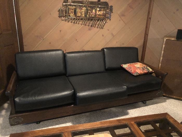 Mid Century Black sofa