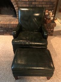 Sexy Leather Chair with Ottoman