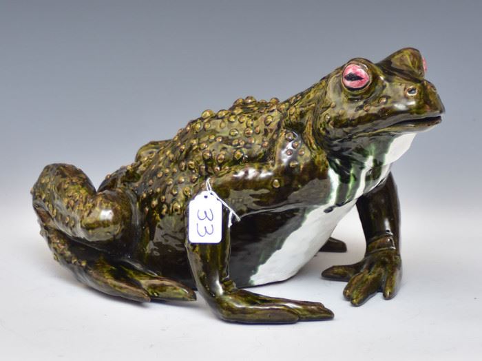 Bavent Glazed Pottery Toad