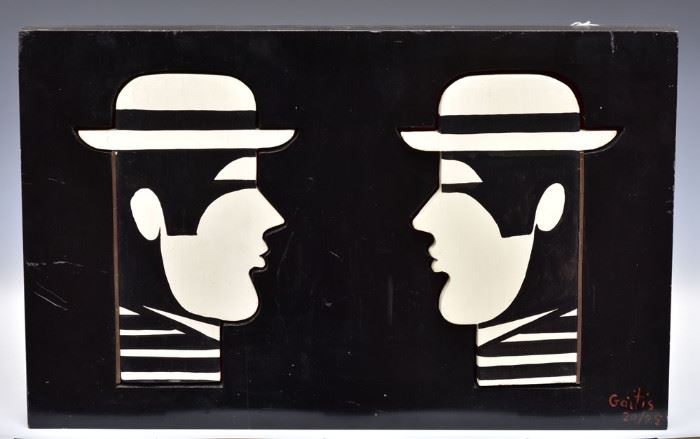 Yannis Gaitis Construction
Two Heads
14" x 22 1/2"
signed lower right, from an edition of 25