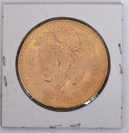1947 Mexico 50 Pesos Gold Coin
