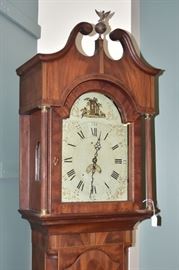 Hepplewhite Tall Case Clock
with painted dial, 93" tall
New York State
circa 1790