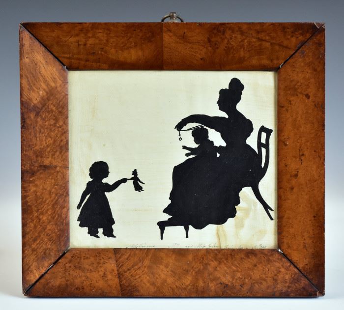 Silhouette
Mother With Children
8" x 9" (sight)
early/mid 19th century