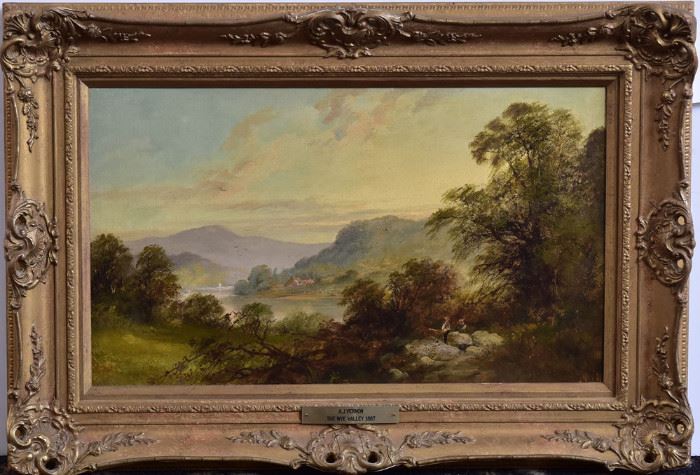 A.J. Vernon
The Wye Valley 1887
12" x 20" oil on canvas
unsigned with artist plaque on frame
