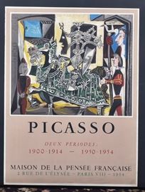 Pablo Picasso Exhibition Posters (2)
Maison De La Pensee Francaise along
with Musee Cantini 
largest 30 1/2" x 20"