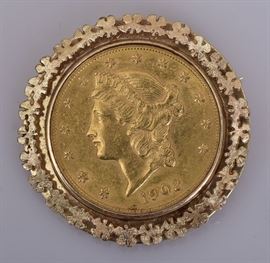 	1902-S Liberty Head $20 Gold Coin