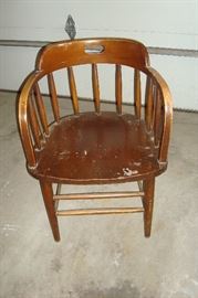 Antique fire house Windsor chair.