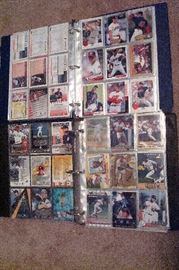 Double page of the other baseball card album which contains over 400 vintage cards.