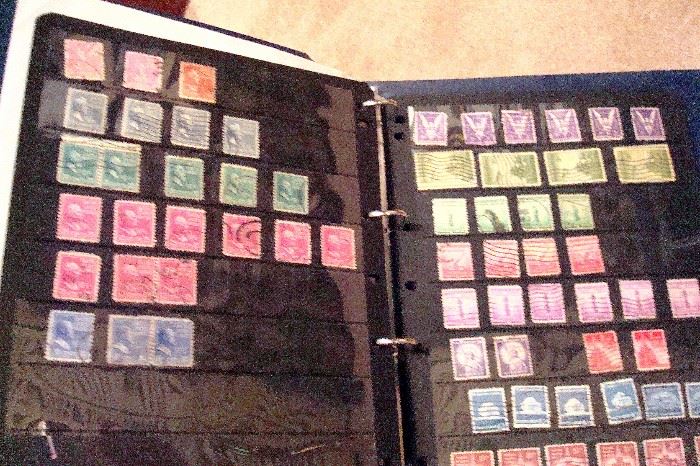 Double pages of the U.S. Stamps album.