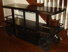 Portable buffet with wine rack