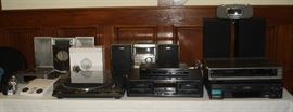 Electronics - turntables, speakers