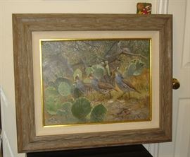 Travis Keese quail painting