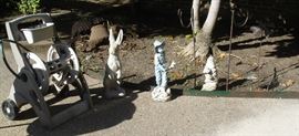 Garden statuary, hose reel