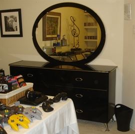 Black lacquer dresser