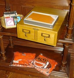 Wooden library card catalog drawer
