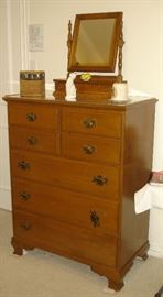 Ethan Allen by Baumritter chest, shaving/dresser mirror