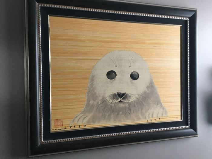 Signed Wyland Print of an Otter