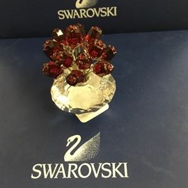Swarovski Ruby Colored Flowers