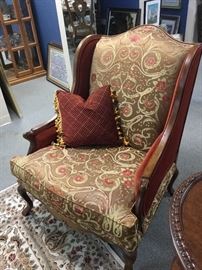Pair of Century Upholstered Arm Chairs