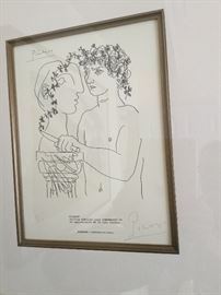 Pencil Signed Picasso