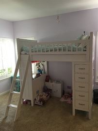 bunker bed with desk and drawers