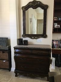 entry hall drawer cabinet and mirror