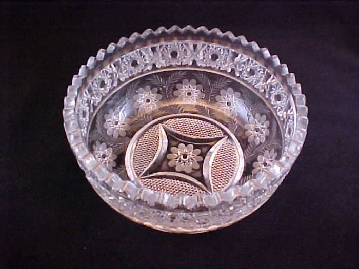 Brilliant period cut crystal bowl