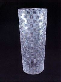 Tiffany & Co. tall cylinder vase crystal.