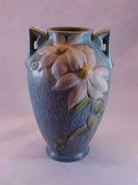 Large Roseville pottery vase.