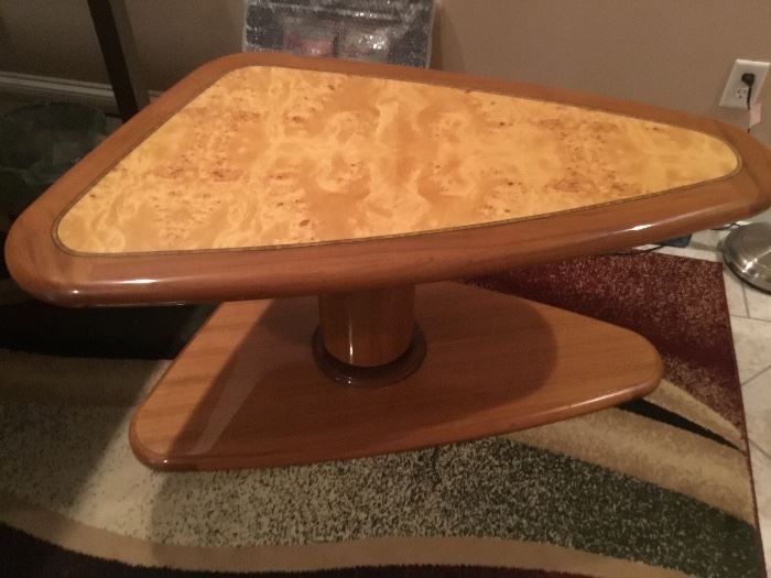 Cool burlwood coffee table for home, office or boat
