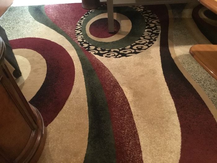 Modern swirl rug