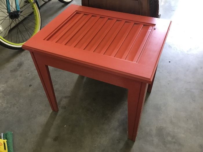 Cute coral color side table