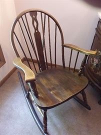 Wooden antique rocking chair