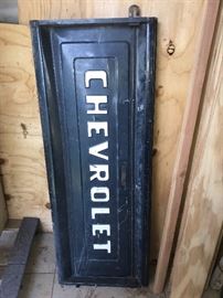 Vintage Chevy Tailgate, perfect for the picker/artist.