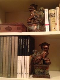 Pair of foo dog bookends