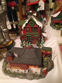 Snow Village houses - some are Dept. 56