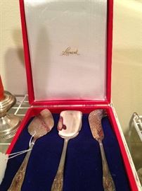 Leonard silver plate serving utensils