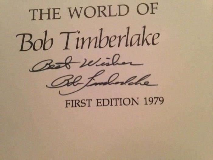 Autographed "The World of Bob Timberlake" coffee table book - first edition - 1979