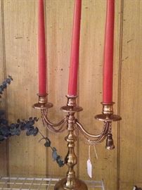 Brass candelabras