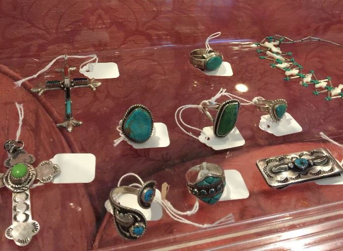 Some of the vintage Native American jewelry