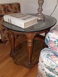 Pair of glass end tables