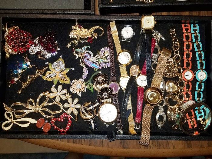 Costume jewelry. Lots of good quality treasures. Lots from QVC. Joan Rivers and more